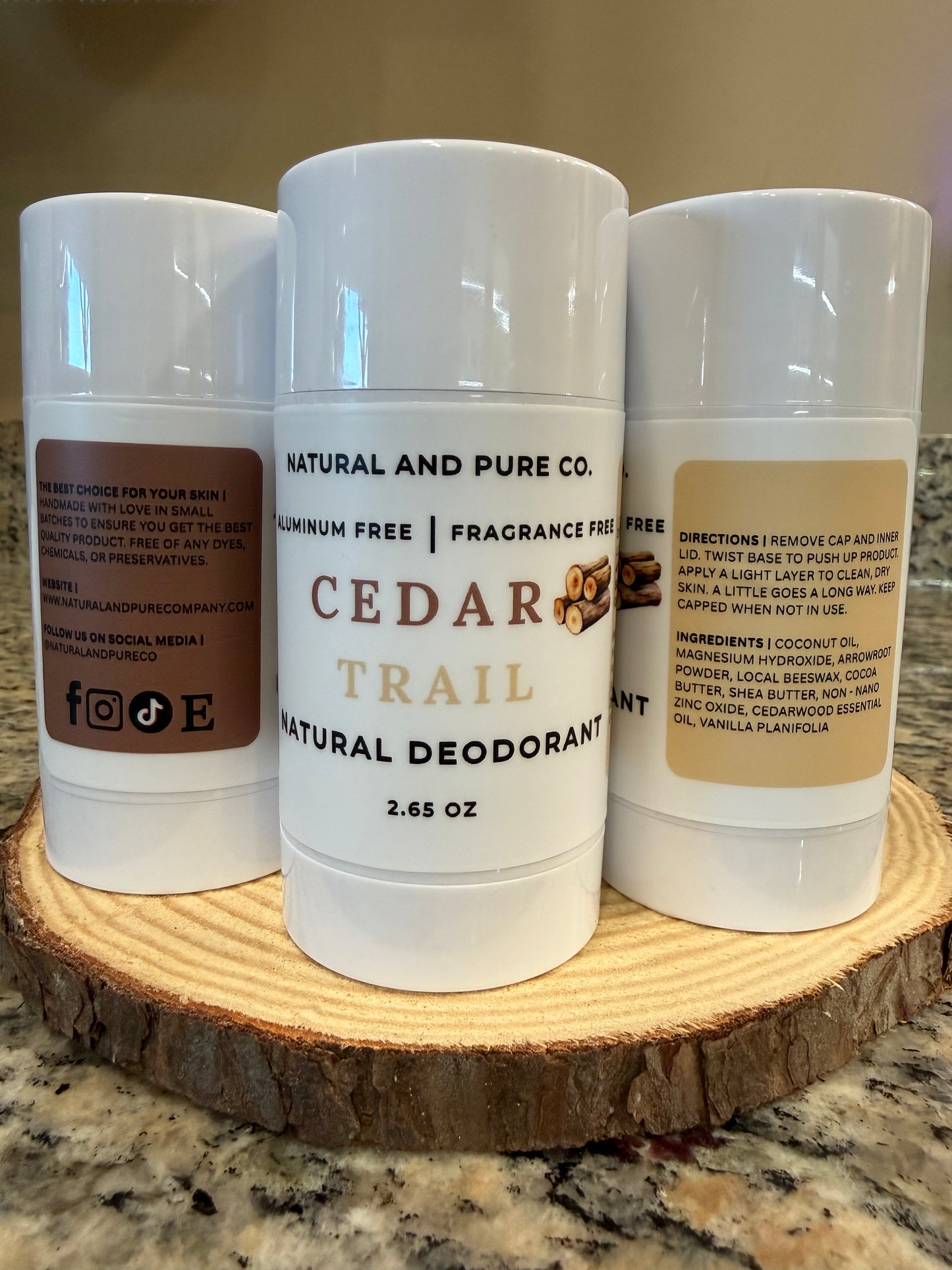 Natural Deodorant Stick - Aluminum Free