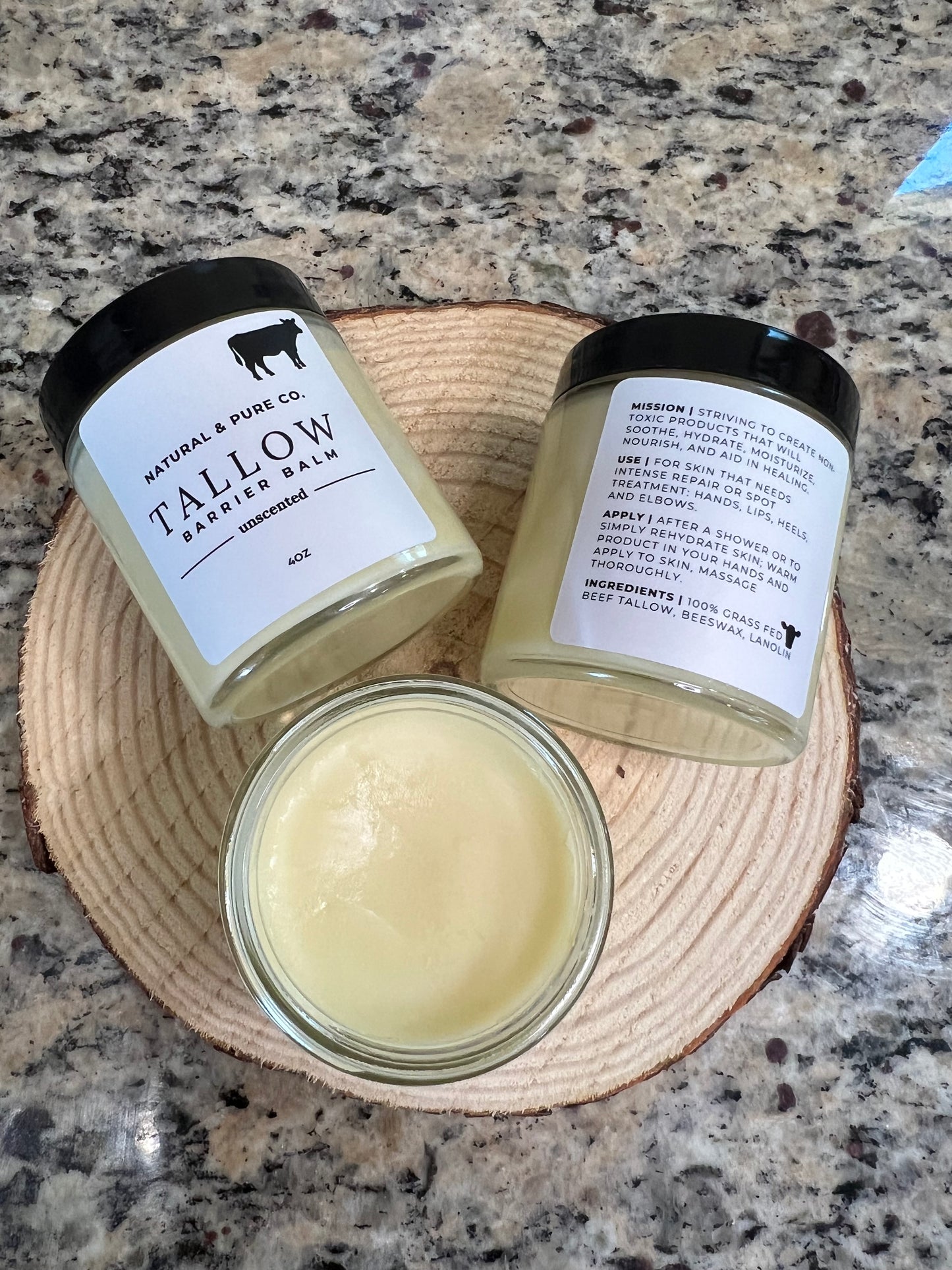 Grass-Fed Tallow Barrier Balm: All-Natural Intense Moisturizer