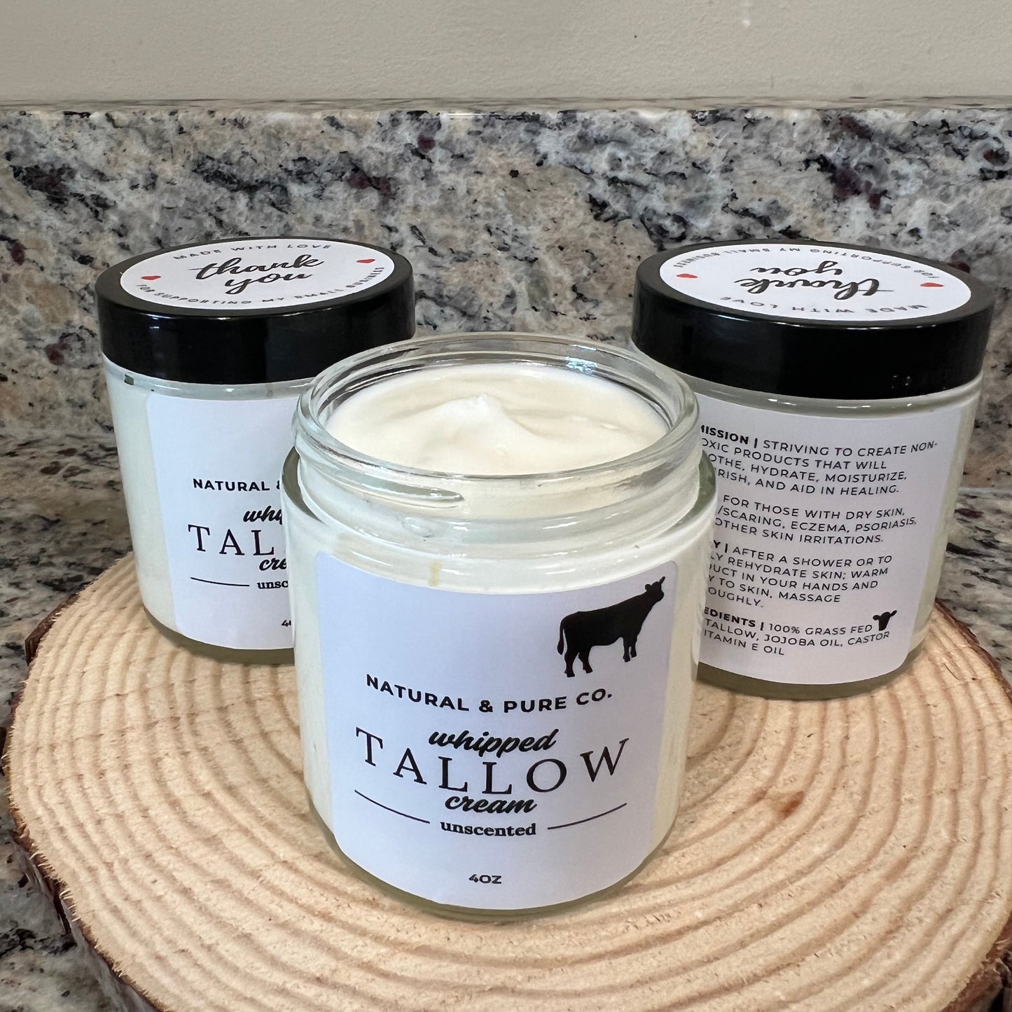 Whipped Grass-Fed Tallow Cream: Natural Body Lotion Moisturizer
