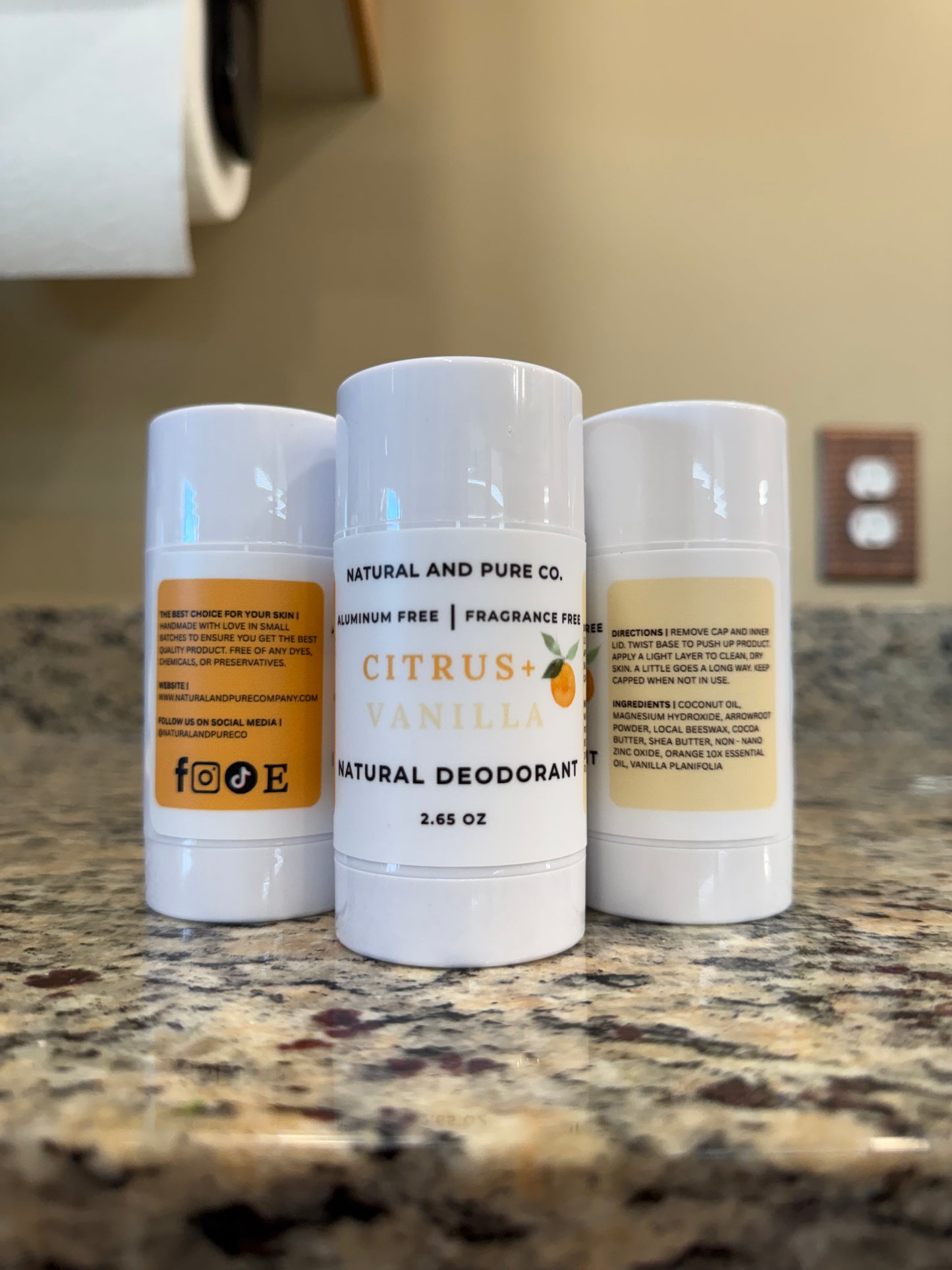 Natural Deodorant Stick - Aluminum Free